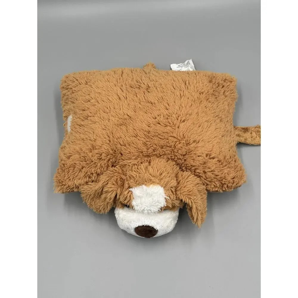 Sears Puppy Dog Brown Tan White Pillow Plush 11 Inch Stuffed Animal